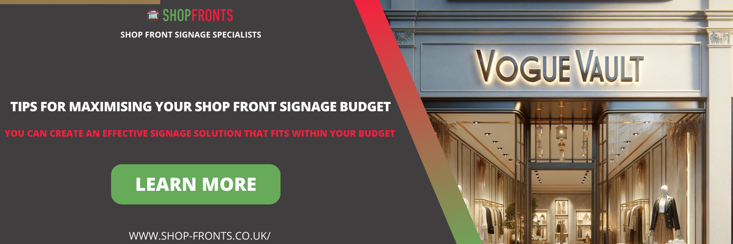 Tips for Maximising Your Shop Front Signage Budget